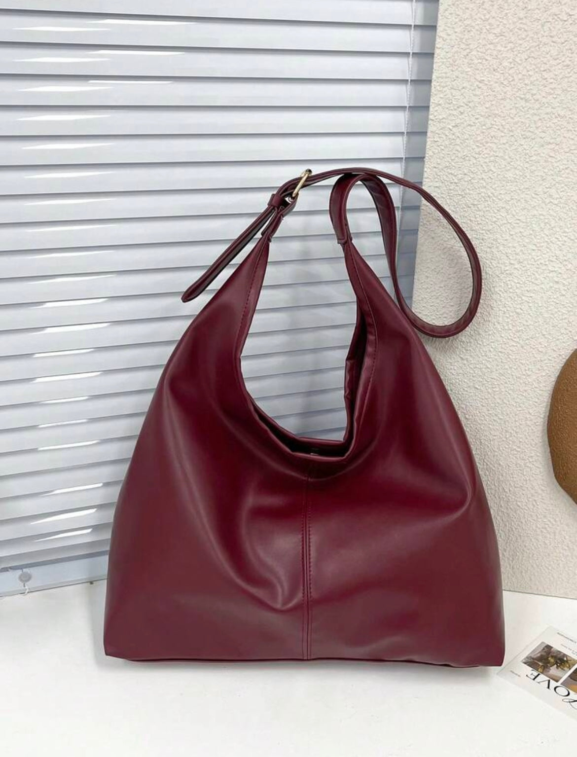 cherry faux tote bag