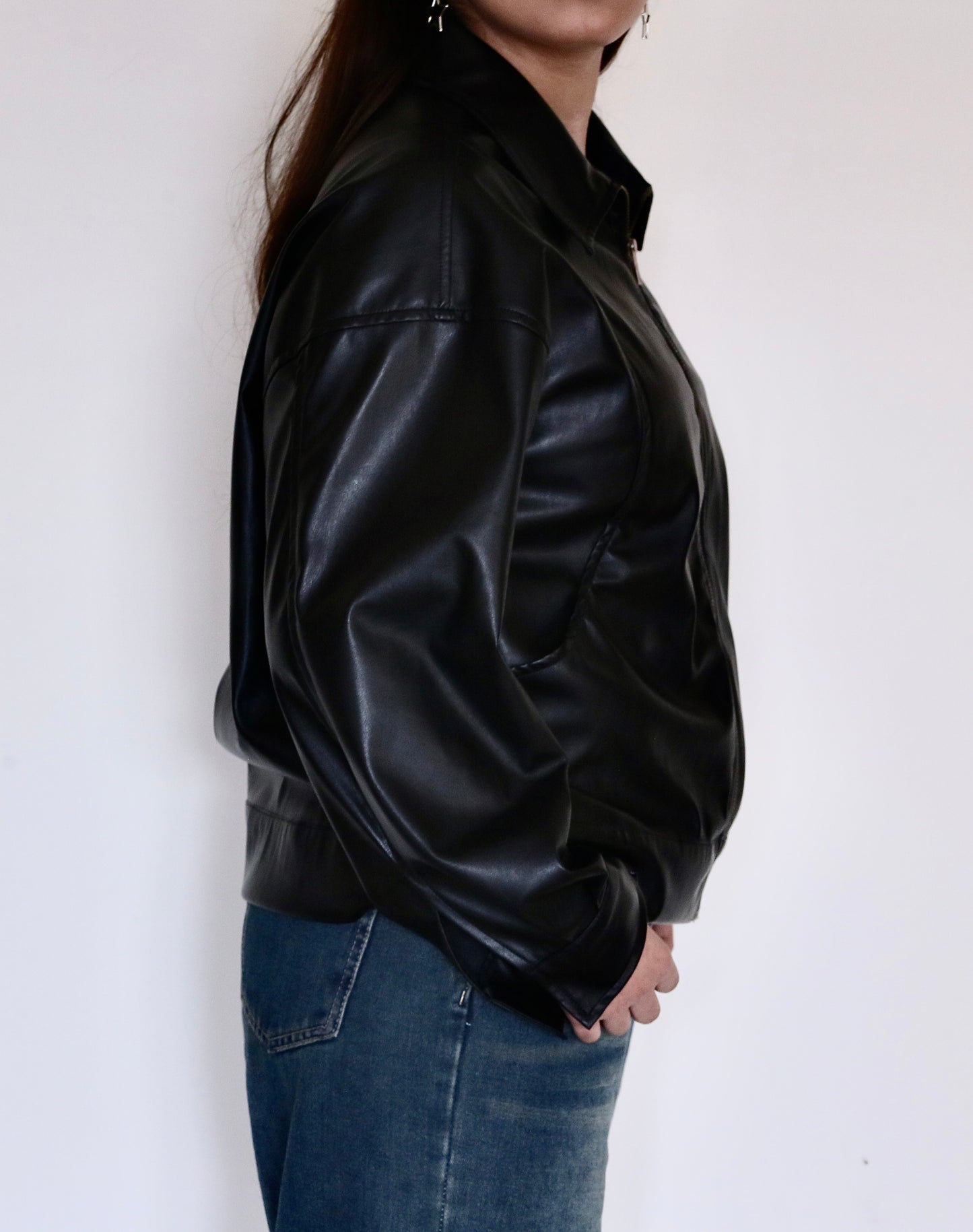 Black faux jacket