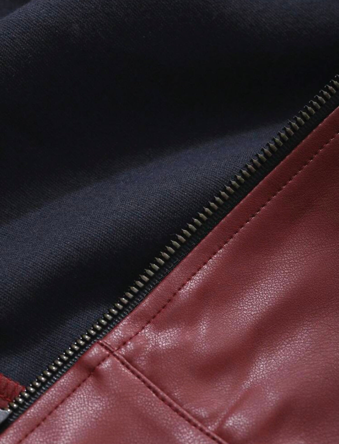 Cherry red faux jacket