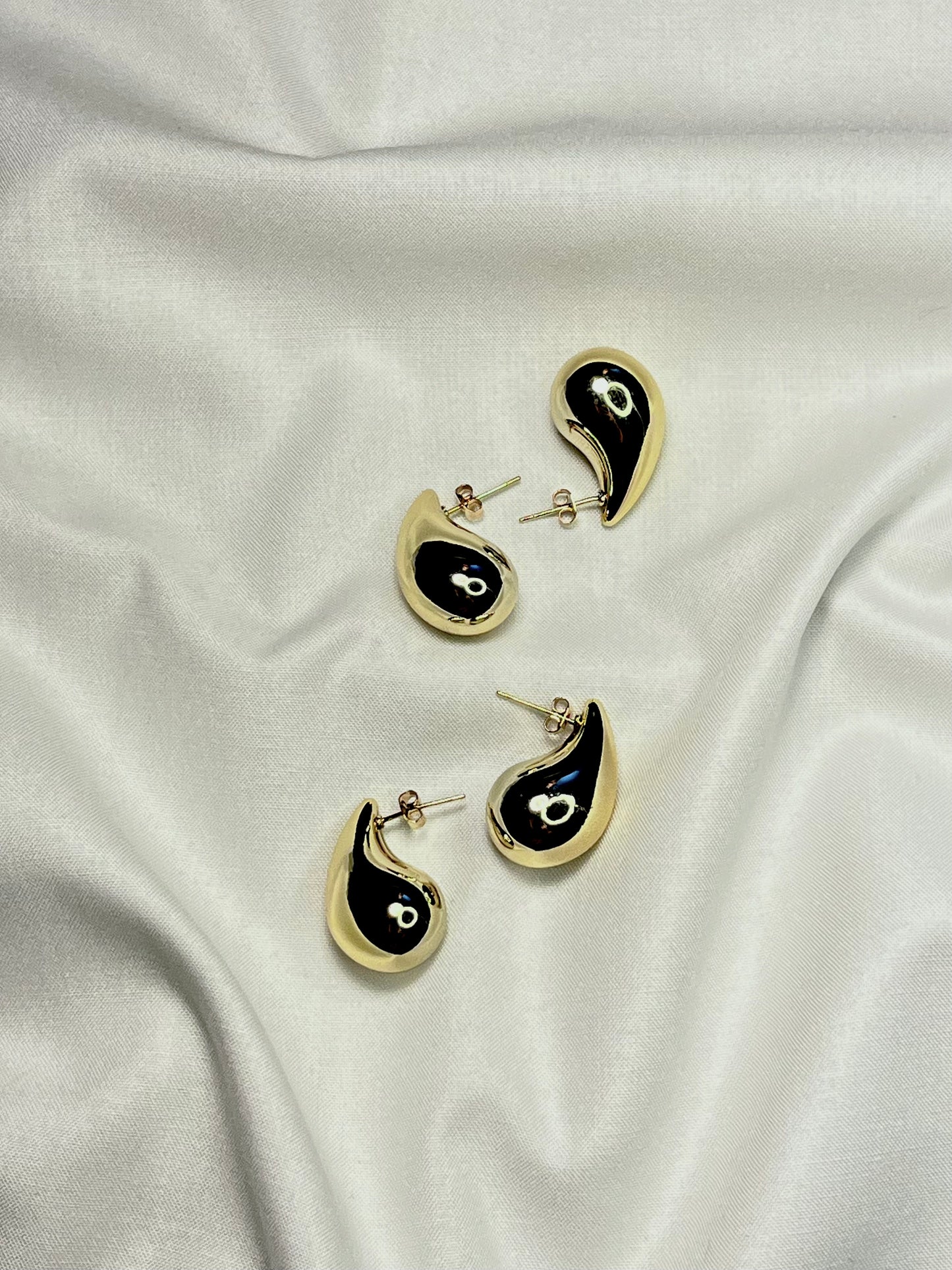 puffy drop earrings