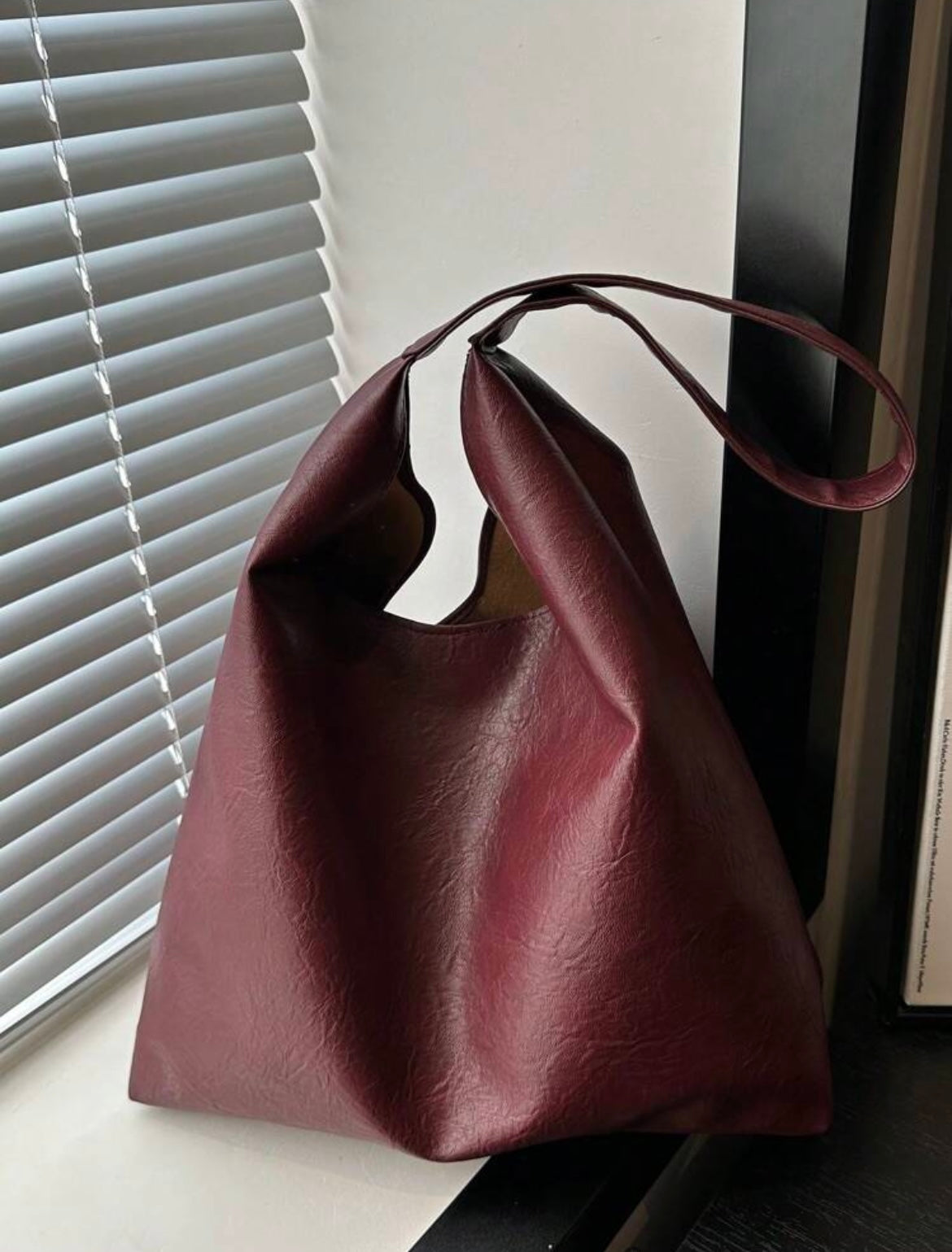 cherry faux tote bag