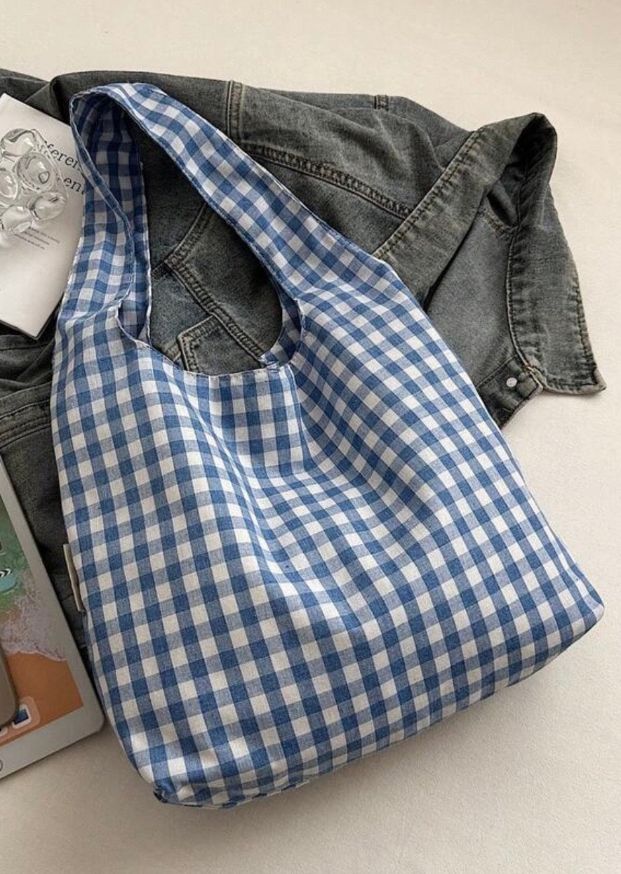 Gingham tote bag