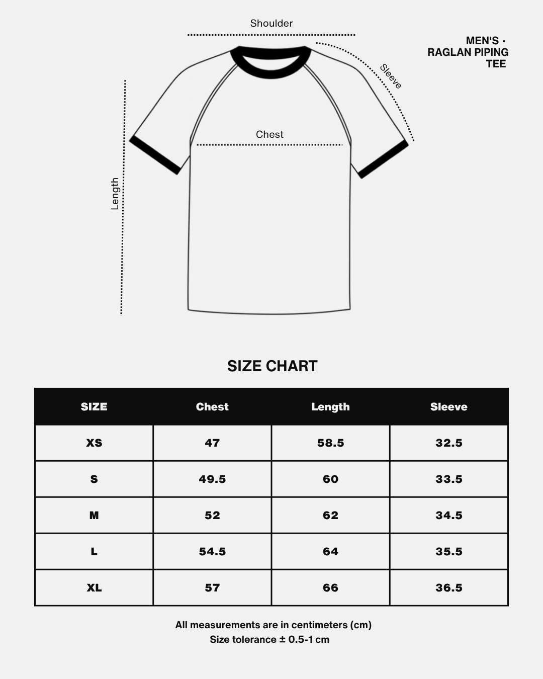 White raglan piping shirt