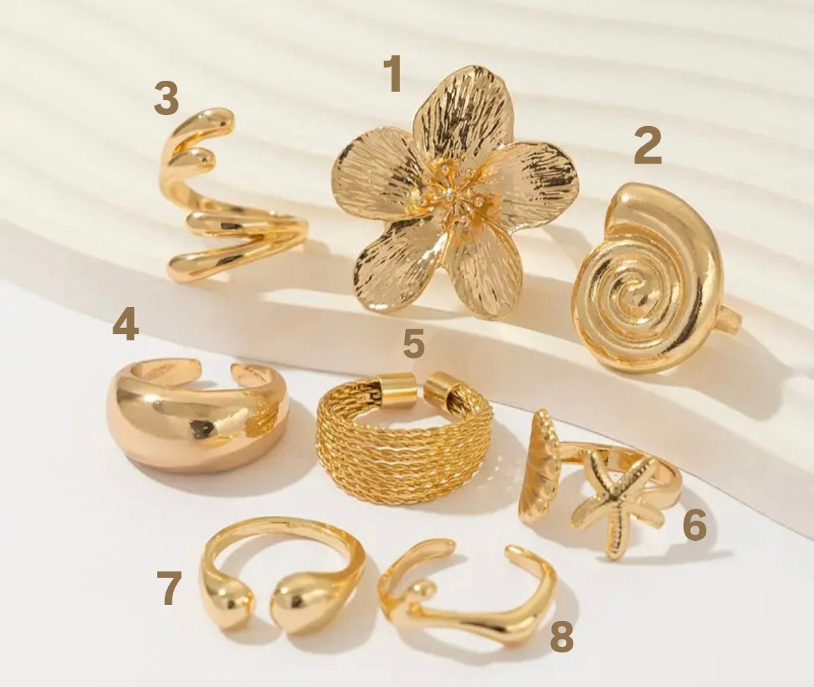 Beach babe rings
