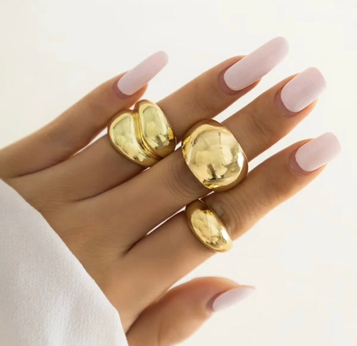 chunky stack rings