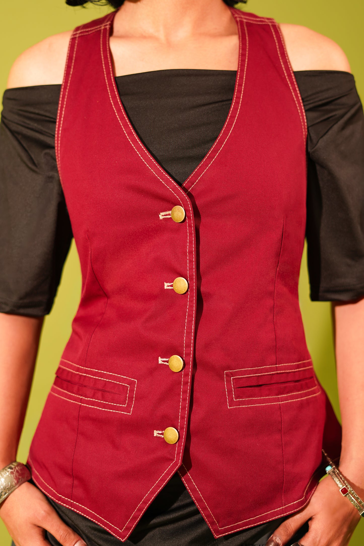 Cherry cola vest