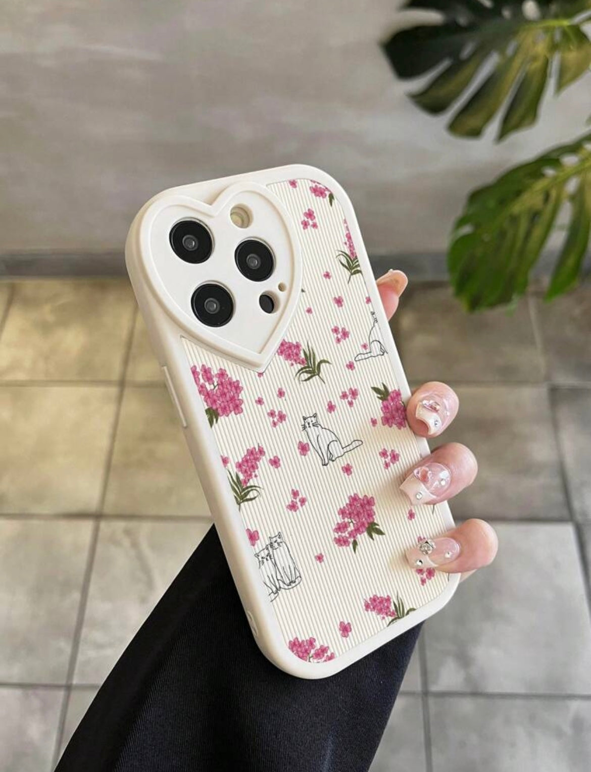 purrfect blooms phone case