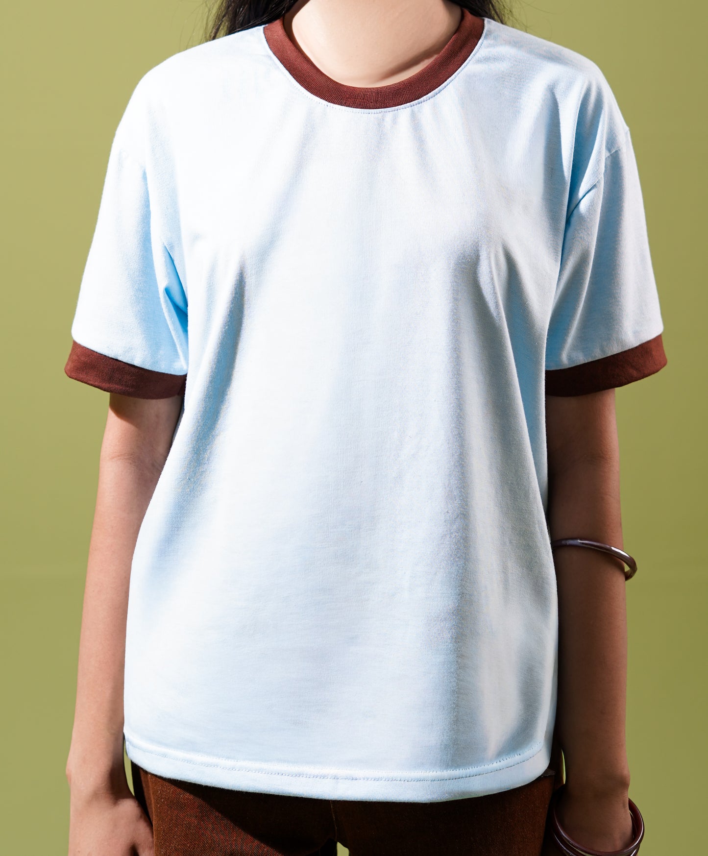 Blue slush ringer tee