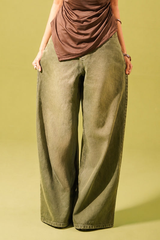 Matcha Pants | High rise - wide leg