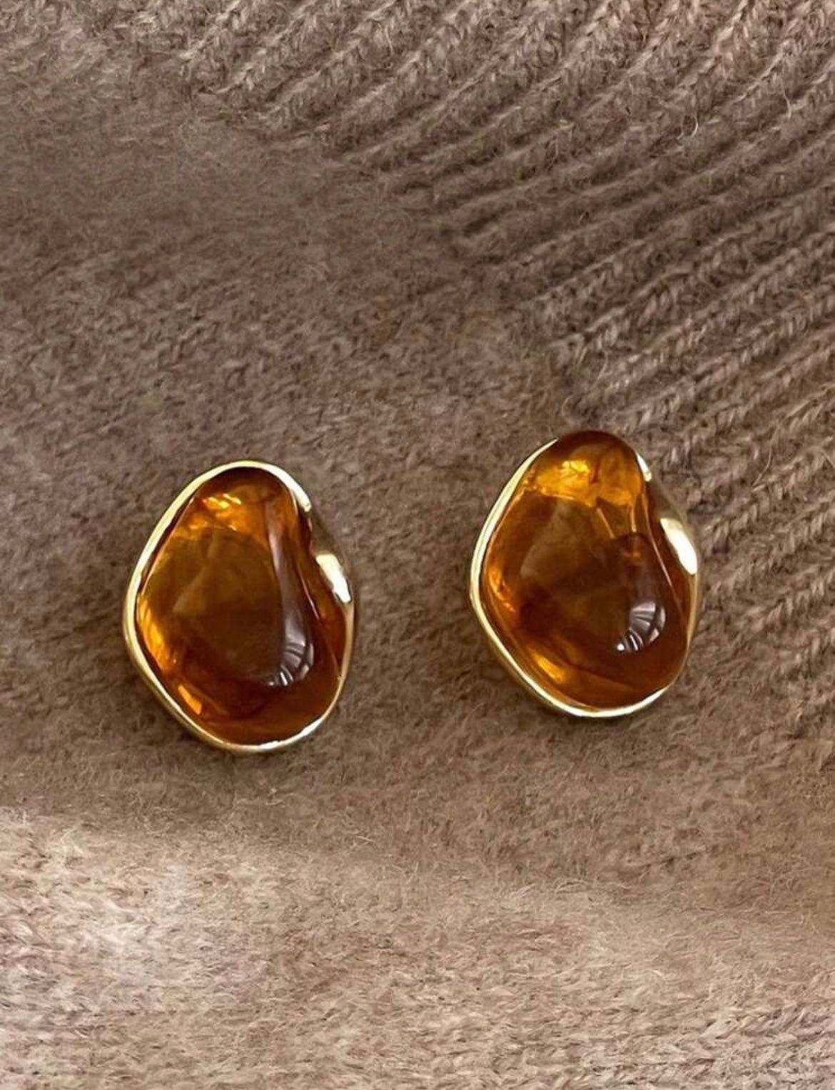 Honey glaze earrings
