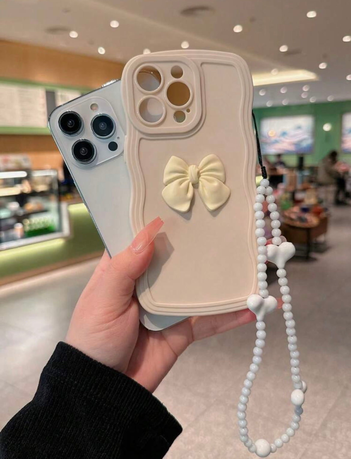 white bowbabe phone case