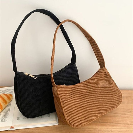 Corduroy Baguette Bag