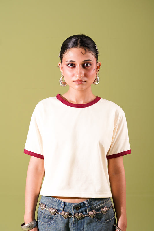Cherry butter ringer tee