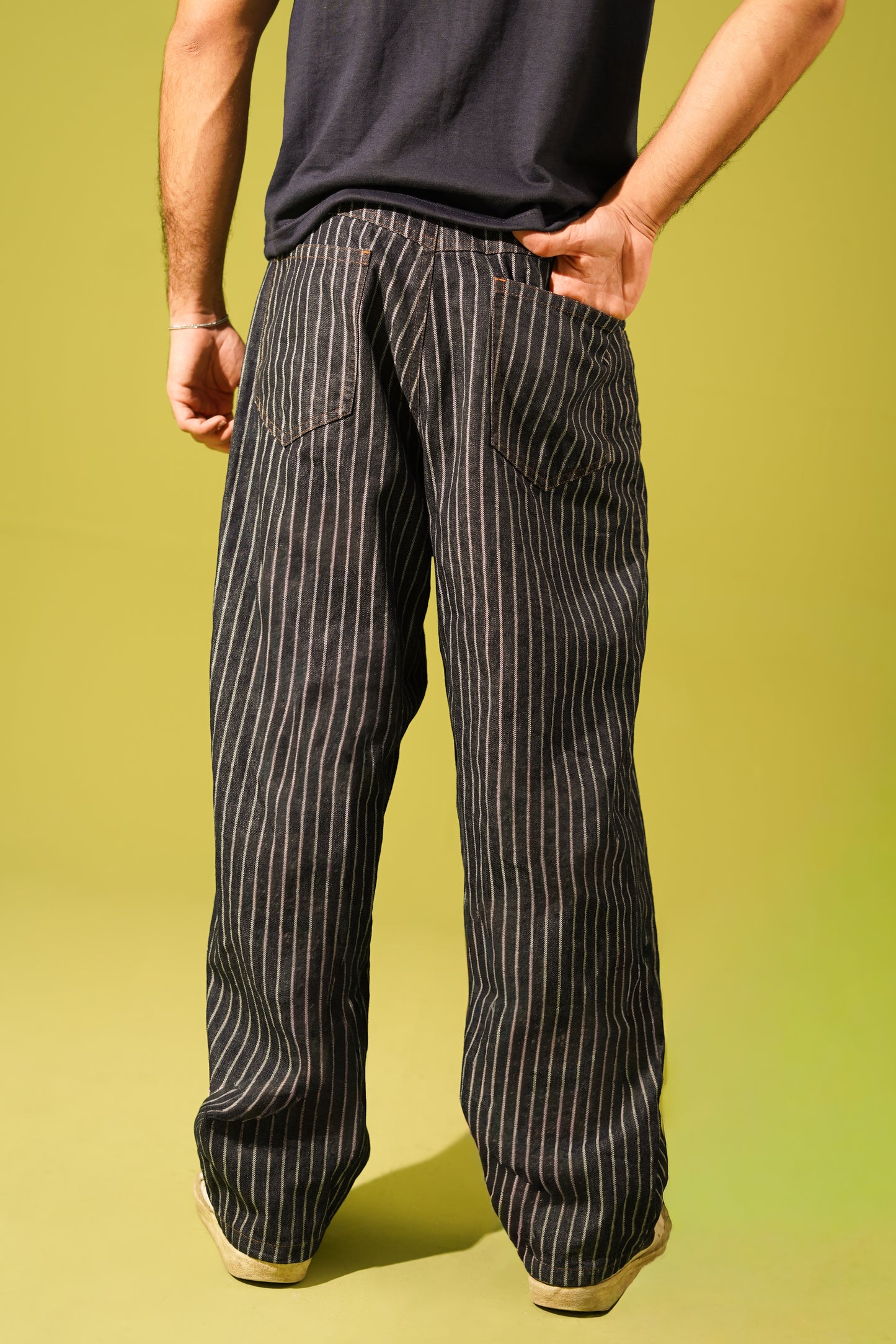 Carpenter stripes Pants | Low rise - straight wide