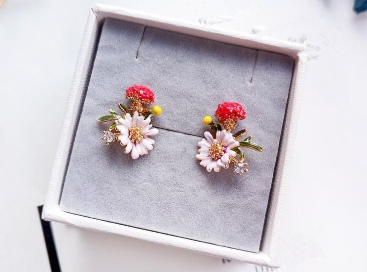 Mushroom Stud Earrings