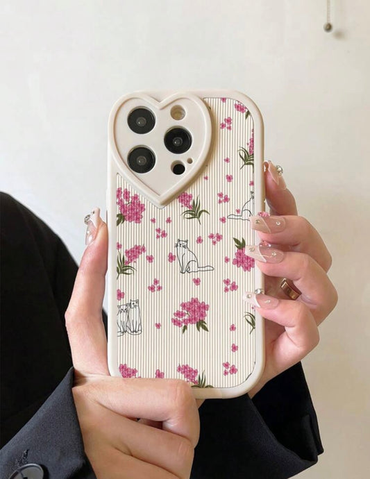 purrfect blooms phone case