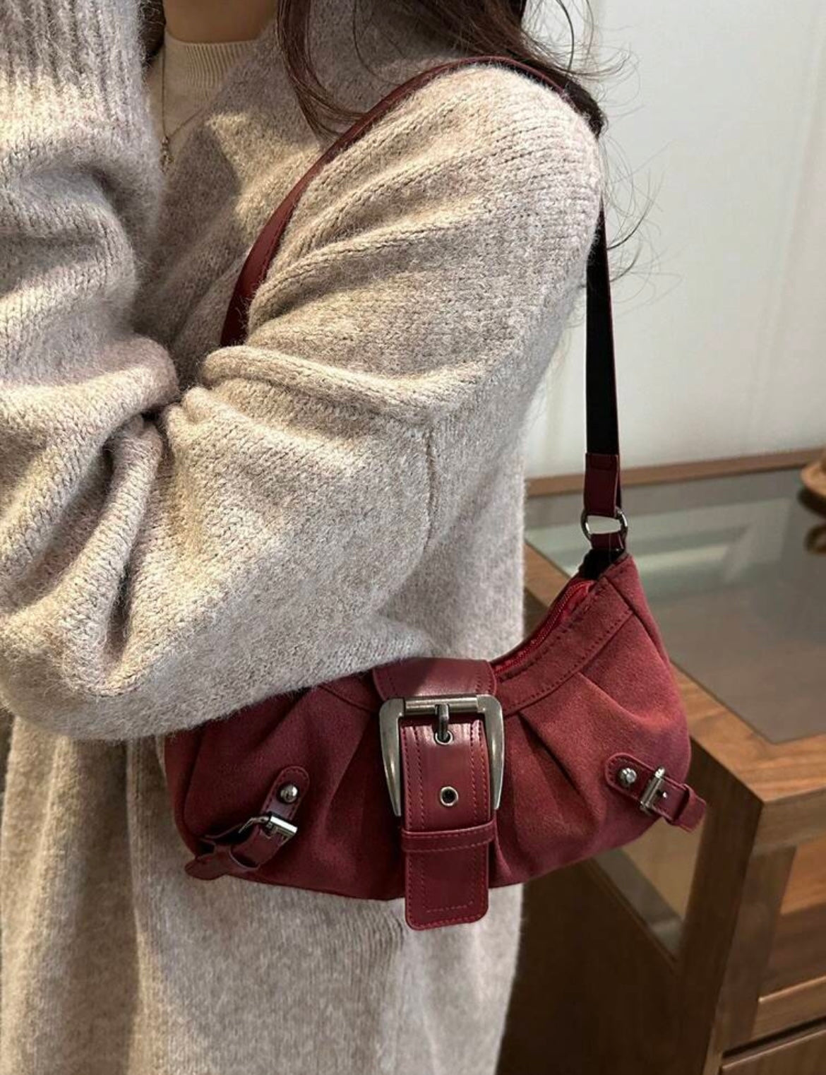 y2k buckle bag