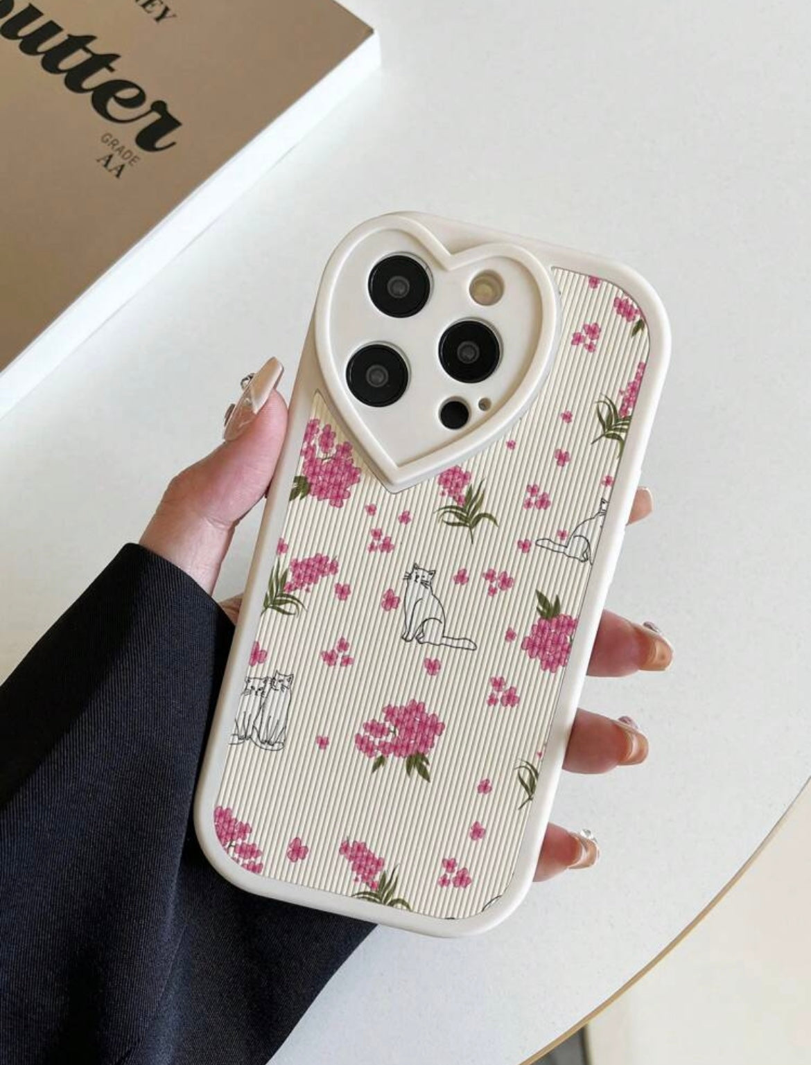 purrfect blooms phone case