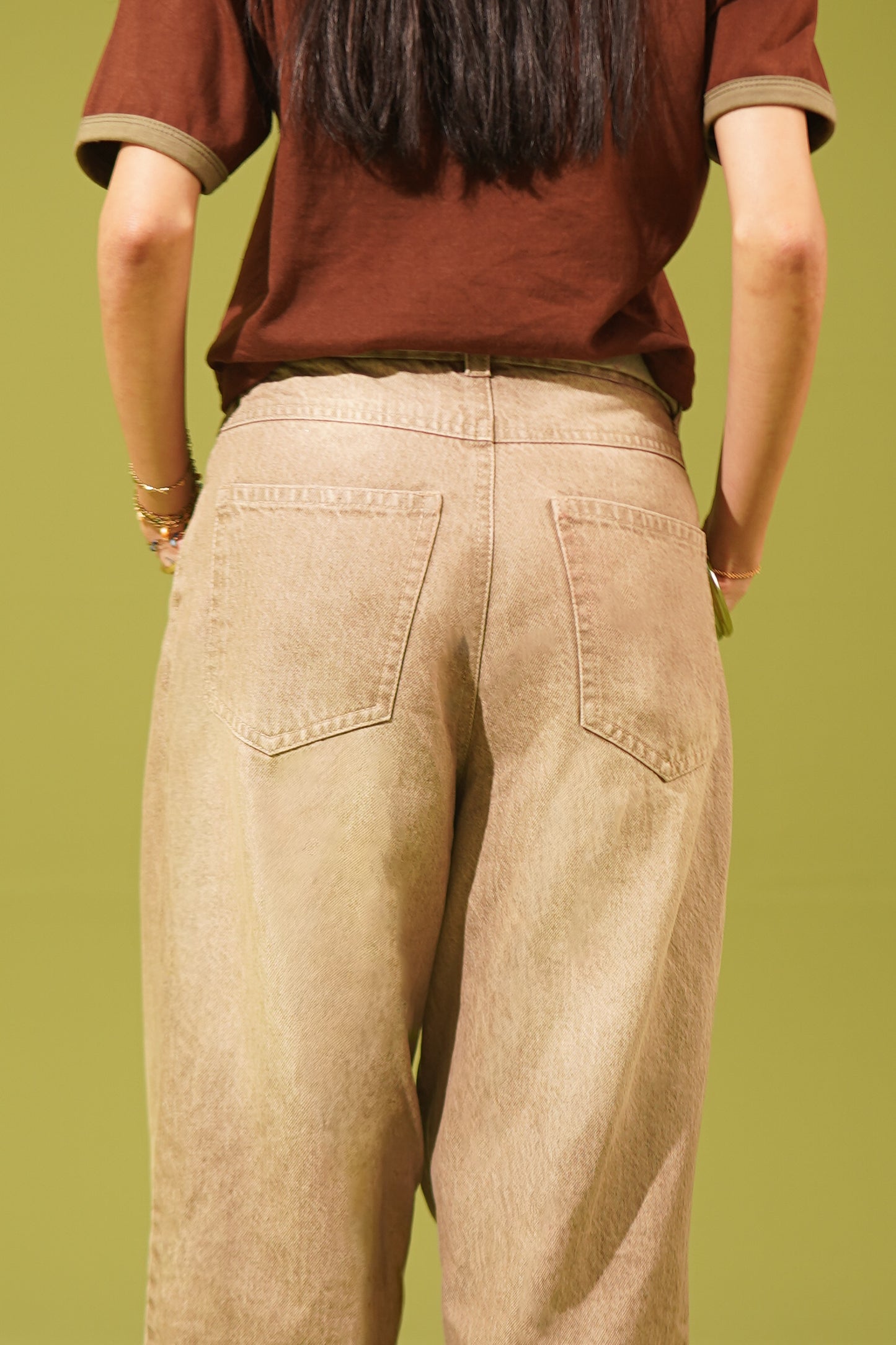 Oatmeal Pants | High rise - wide leg