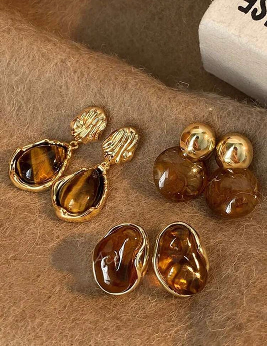 Honey glaze earrings