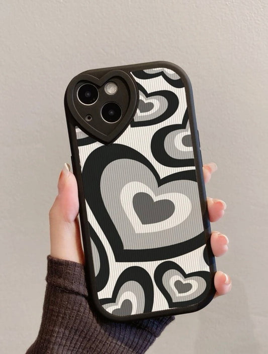 B&W heartfelt phone case