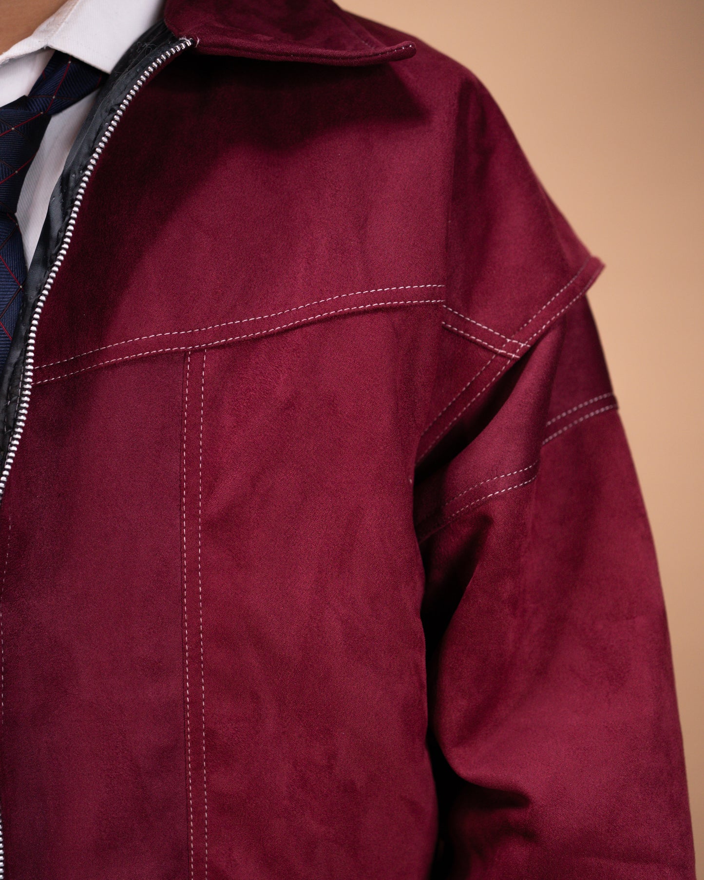 Maroon vintage suede jacket