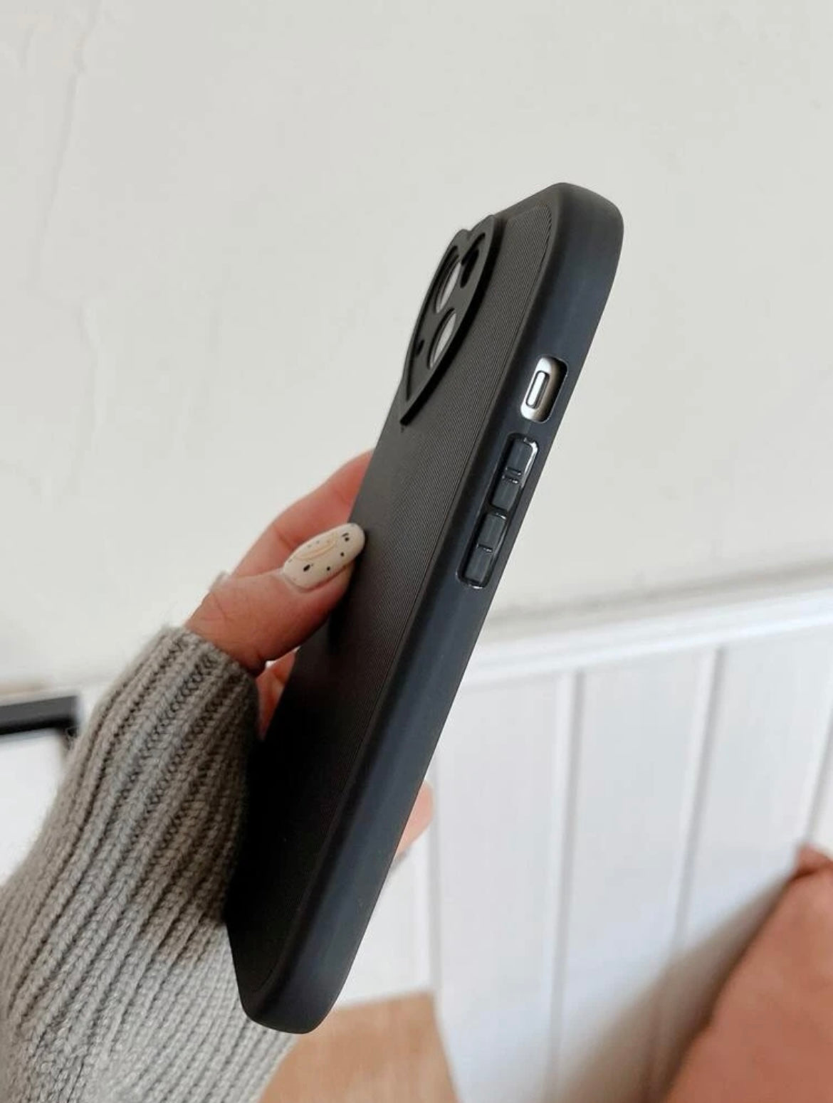 Black textured phone case