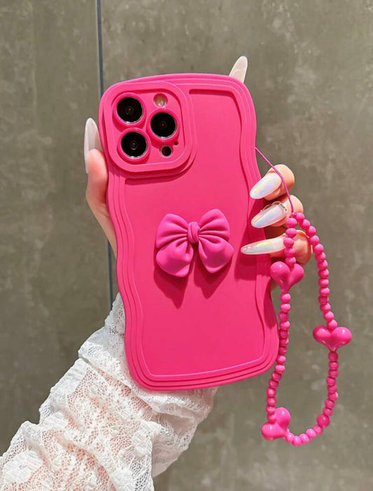 hot pink bowbabe phone case