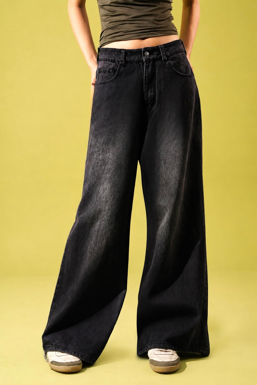 Vintage black Pants | High rise - wide leg