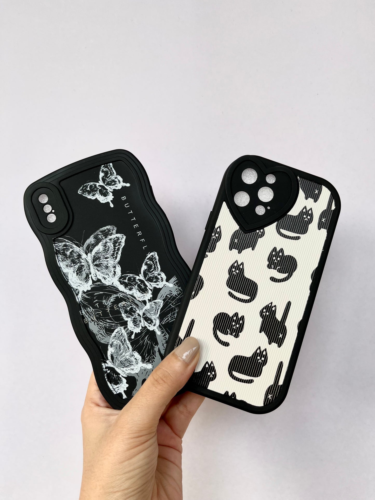 b&w flutter phone case