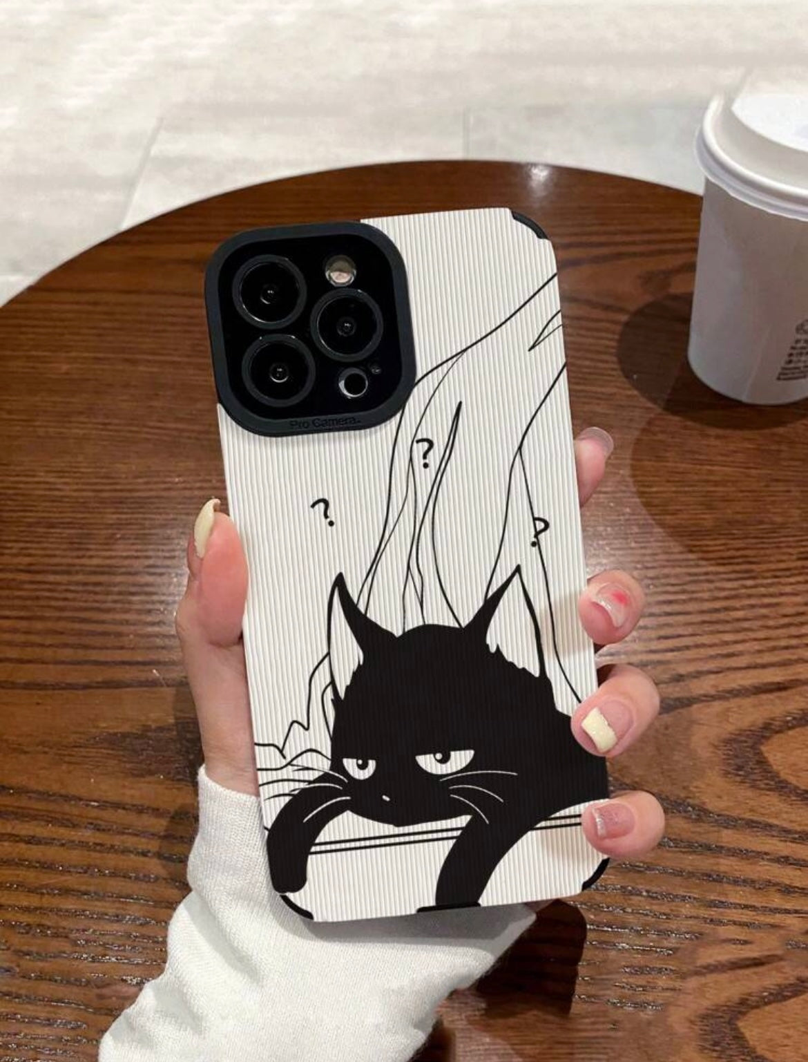 confused cat phone case