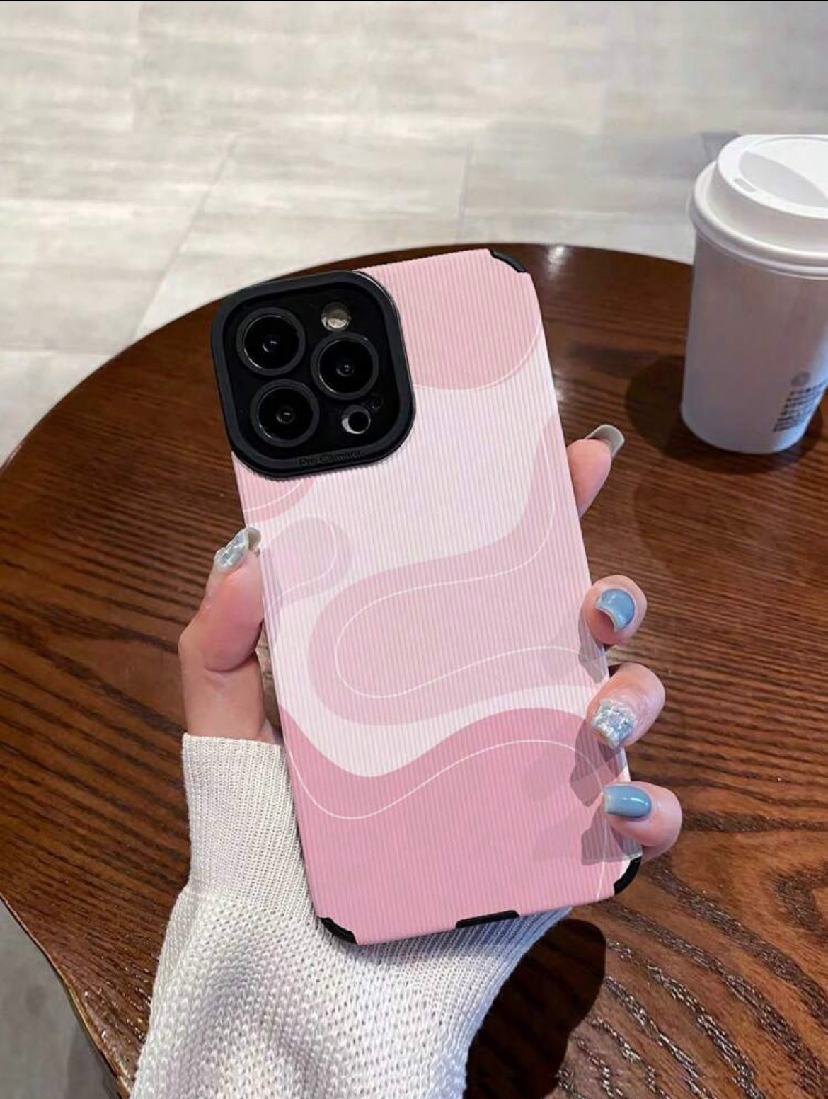 pink abstract pattern phone case