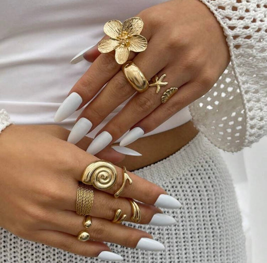 Beach babe rings