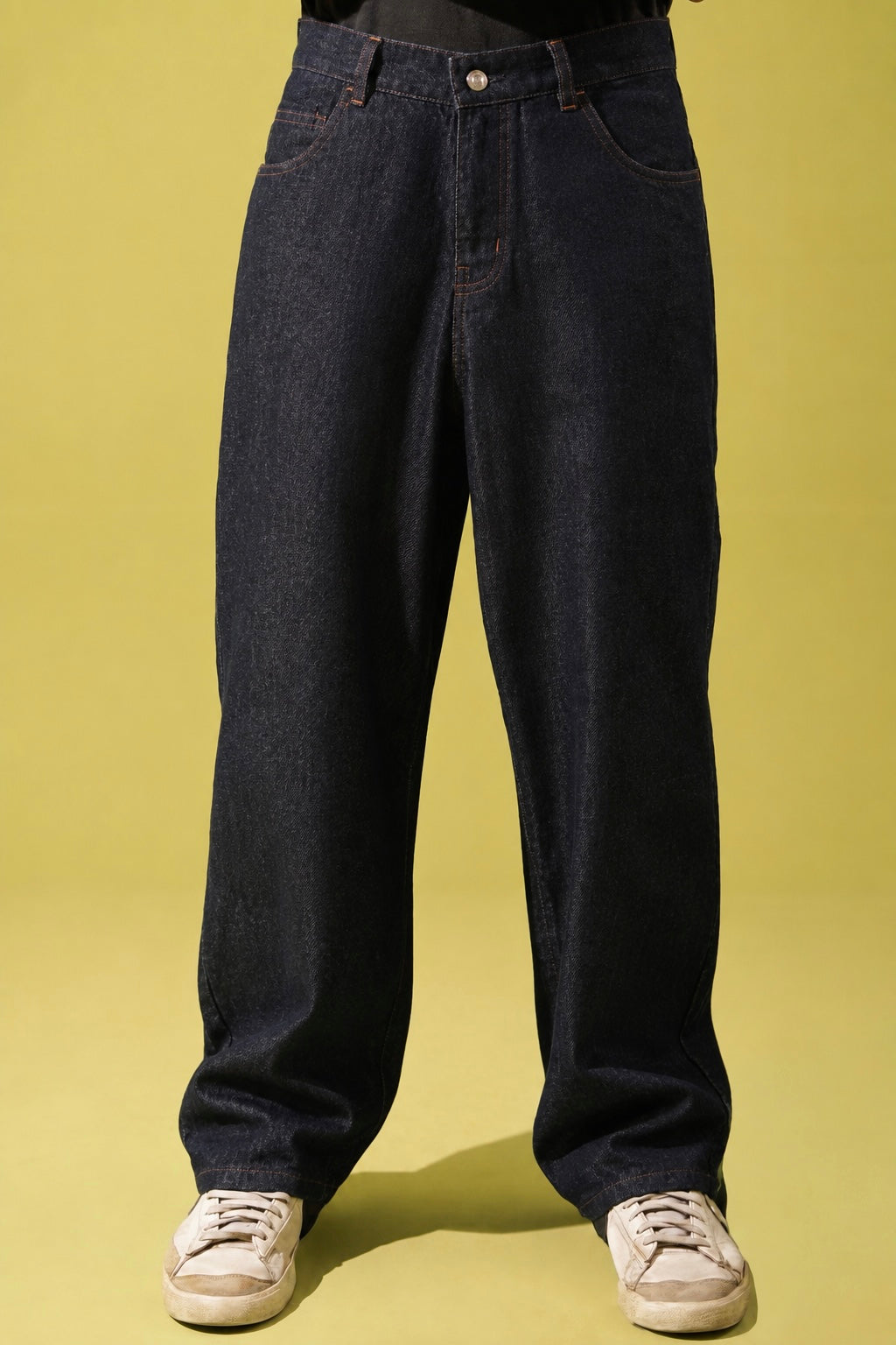 Raw Selvedge Pants | Low rise - straight wide