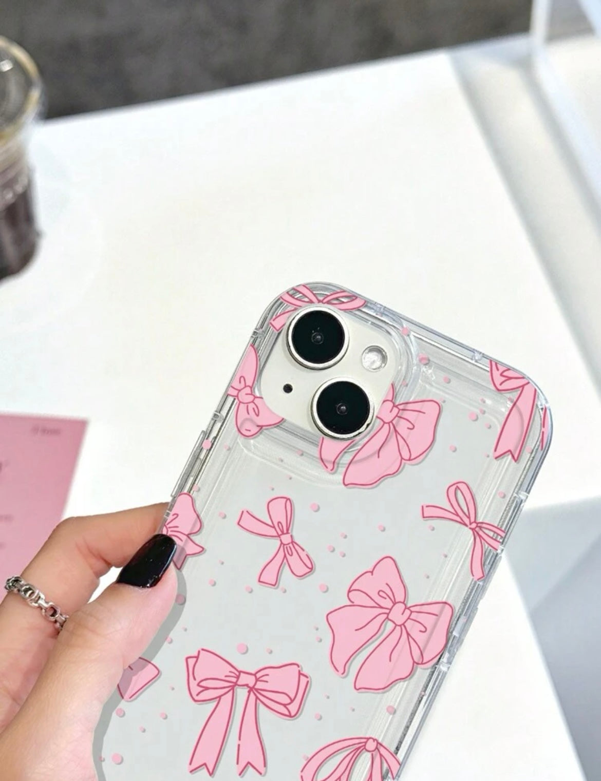 coquette transparent phone case