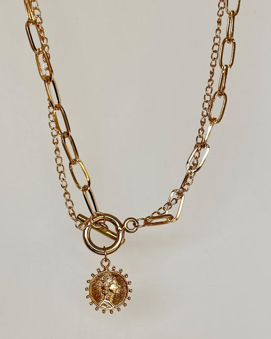 Double Layered Coin Necklace