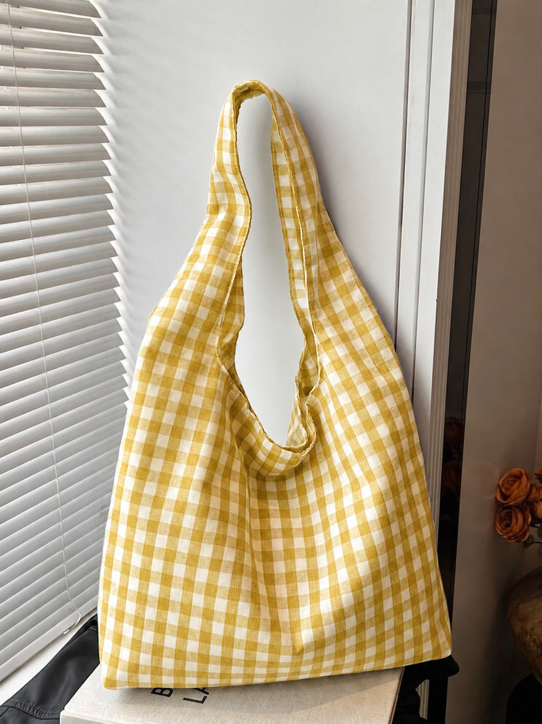 Gingham tote bag