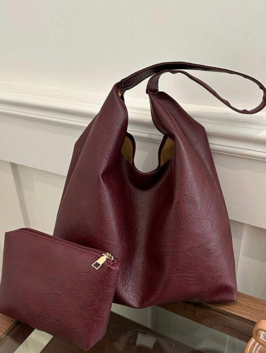 cherry faux tote bag