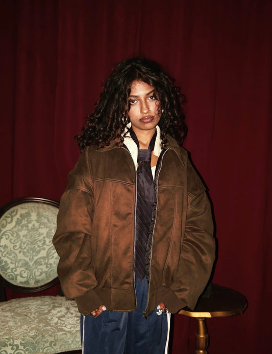 Brown vintage suede jacket