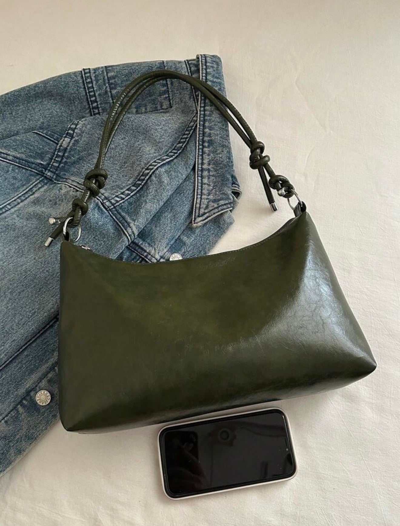 moss knot detail bag