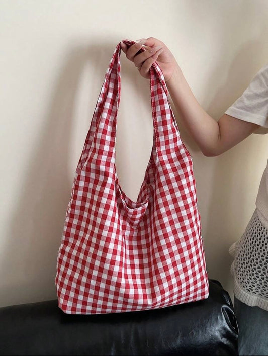 Gingham tote bag