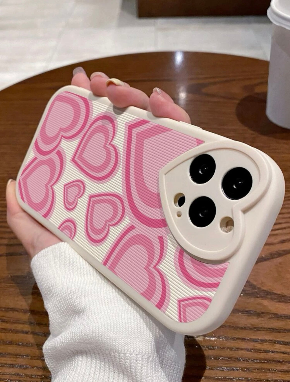 Double hearts phone case