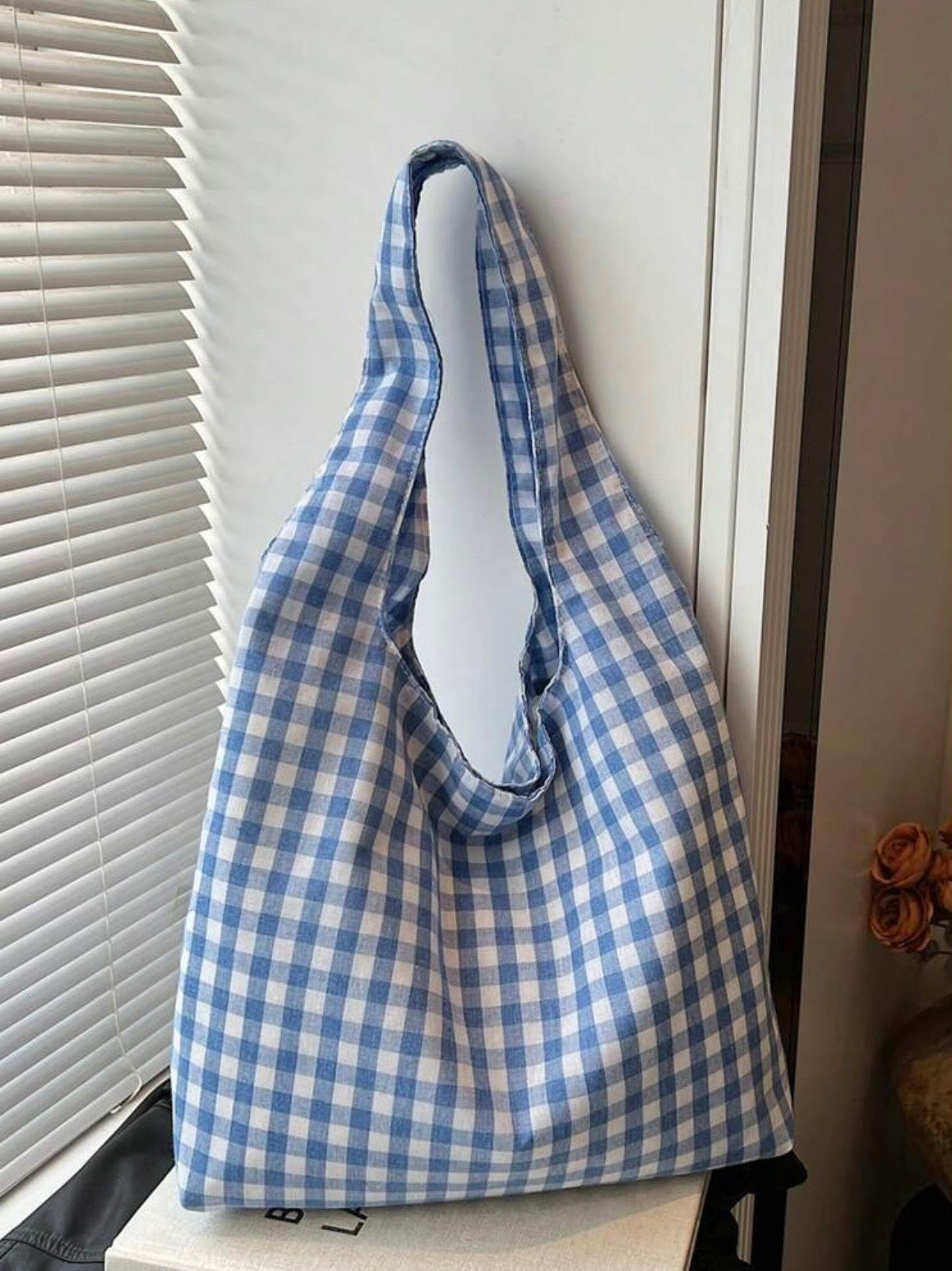 Gingham tote bag