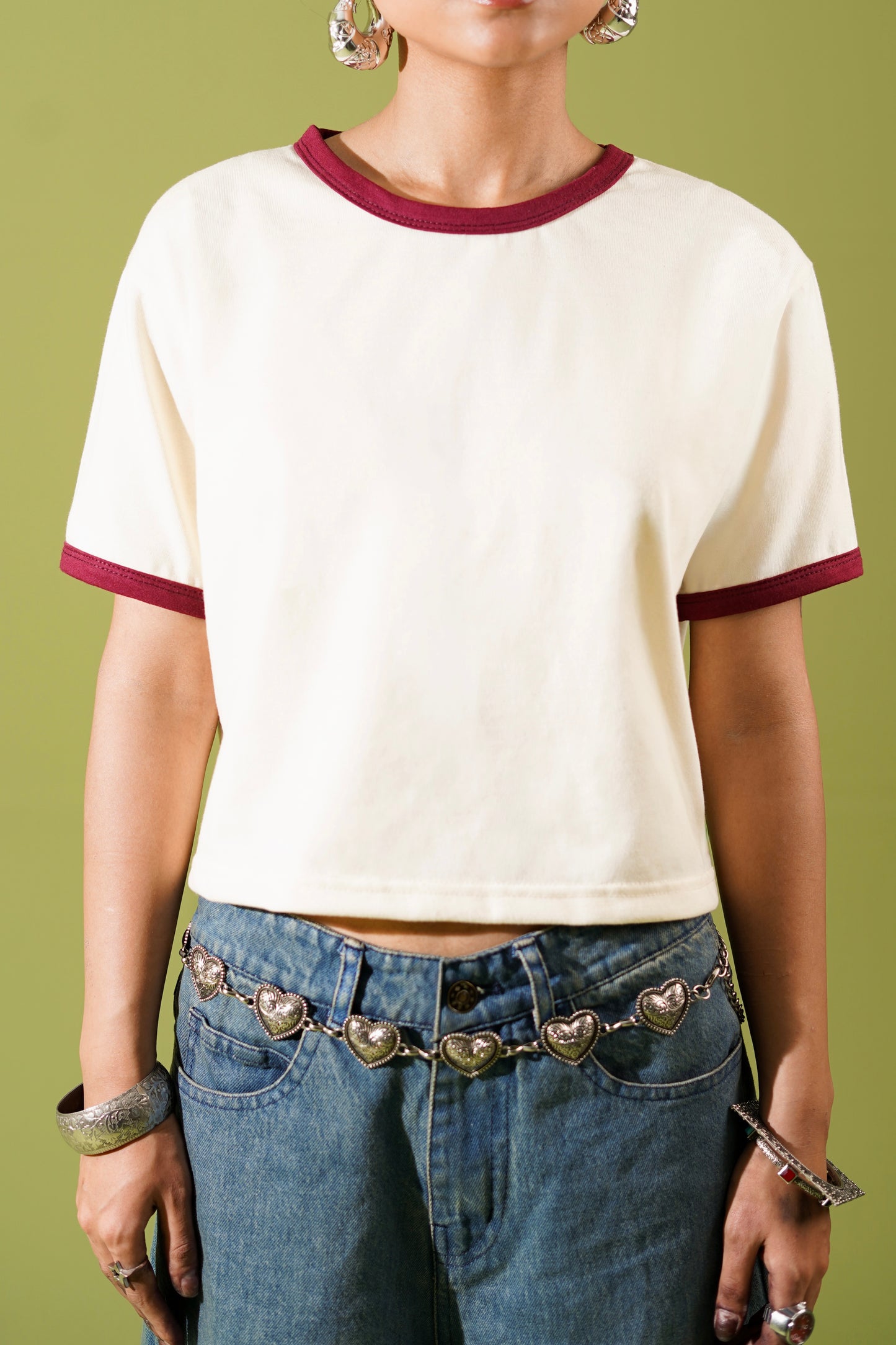 Cherry butter ringer tee