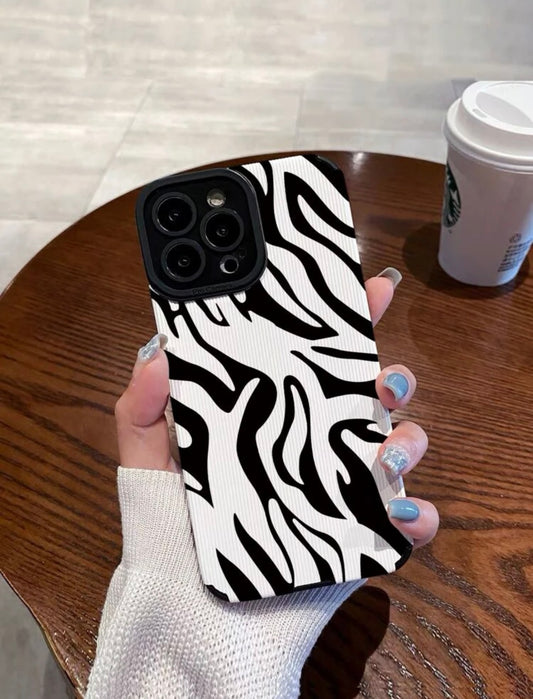 B&W zebra print phone case