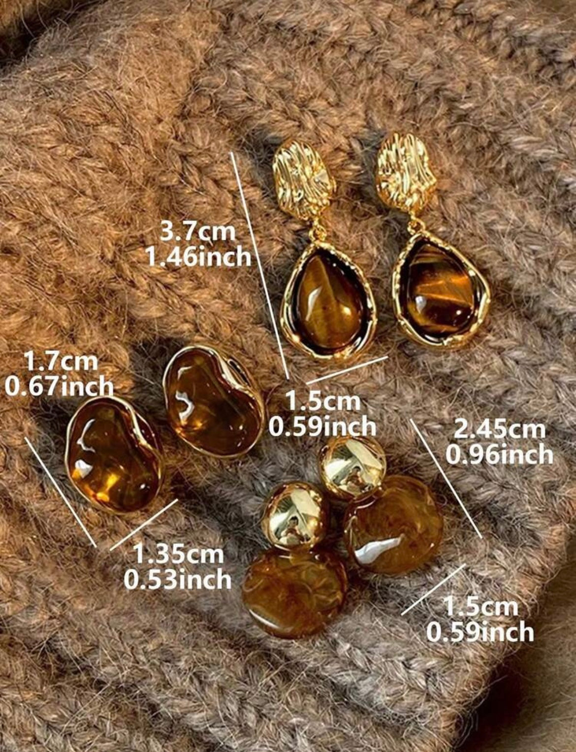 Honey glaze earrings