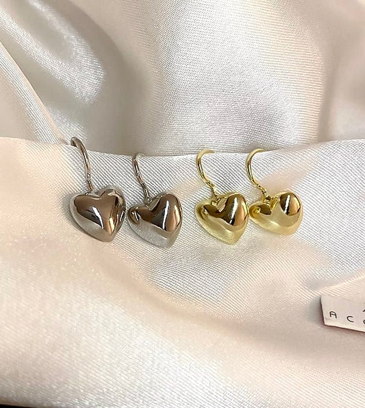 heart dangle earrings