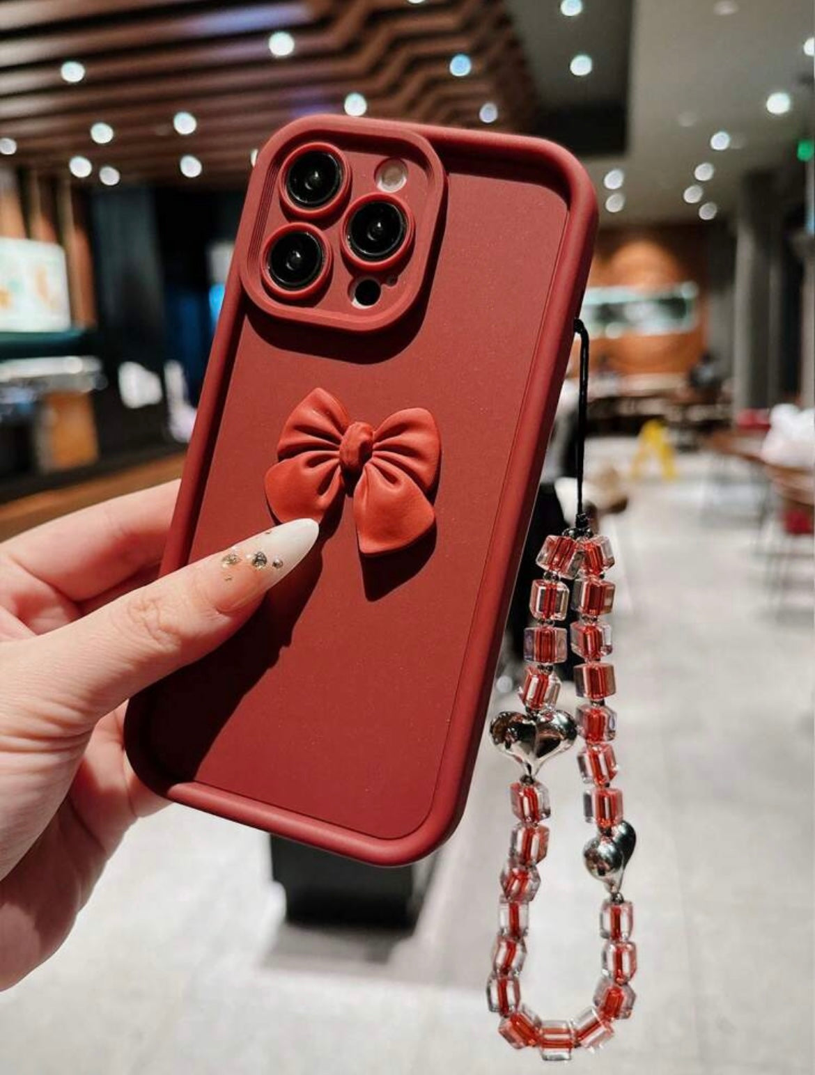 cherry red bowbabe phone case