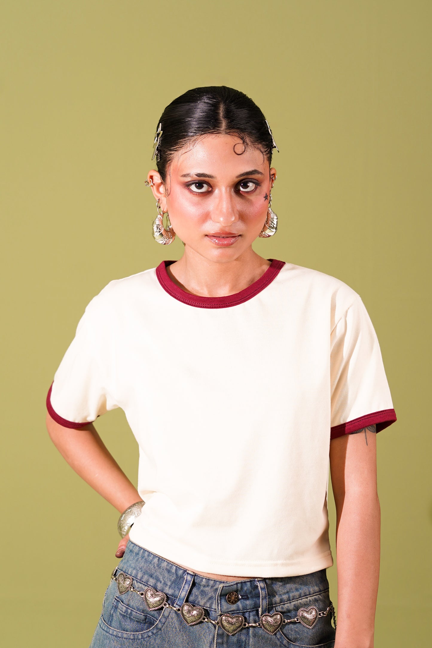 Cherry butter ringer tee