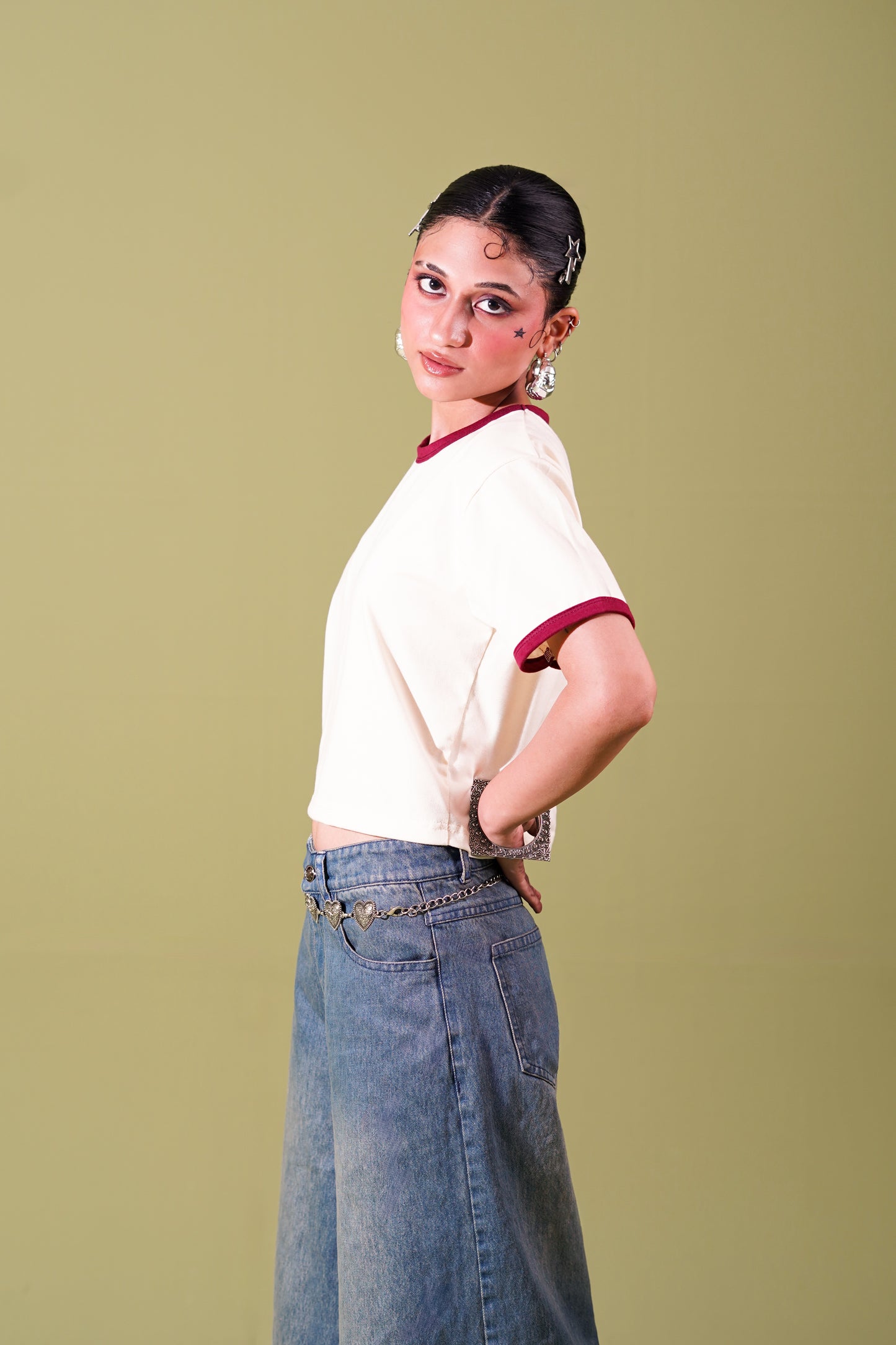 Cherry butter ringer tee
